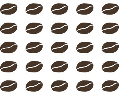 Samunshi® 25 Wandtattoo Kaffeebohnen je 2,91x1,92cm braun von Samunshi