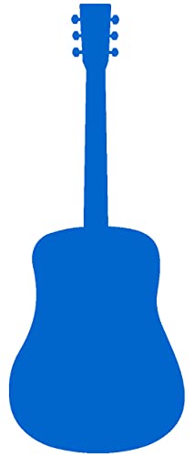 Samunshi® Akustische Gitarre Aufkleber 12 x 30cm azurblau von Samunshi