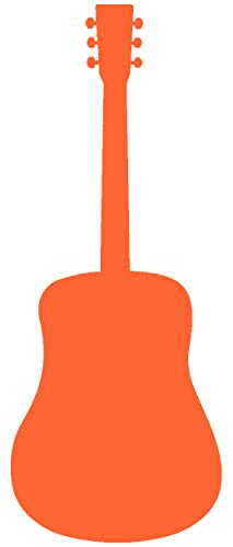 Samunshi® Akustische Gitarre Aufkleber 27 x 70cm orange von Samunshi
