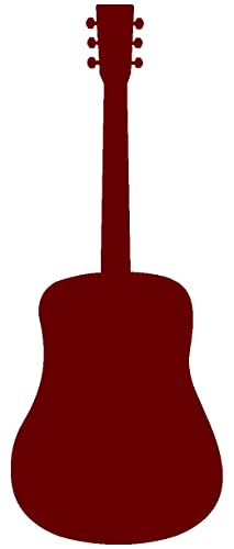 Samunshi® Akustische Gitarre Aufkleber 3,9 x 10cm burgundy von Samunshi