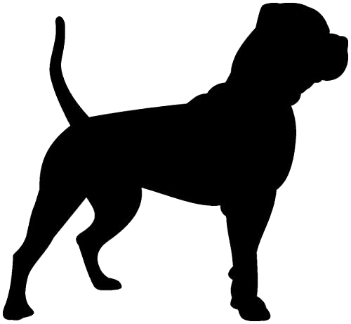 Samunshi® American Bulldog Hunde Aufkleber Autoaufkleber Sticker in 6 Größen und 25 Farben (50x46cm schwarz) von Samunshi