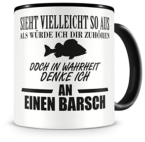 Samunshi® Angel Tasse Fisch - Barsch Tasse - Angler Geschenke für Männer Angel Zubehör Geschenk für Angler Zubehör von Samunshi