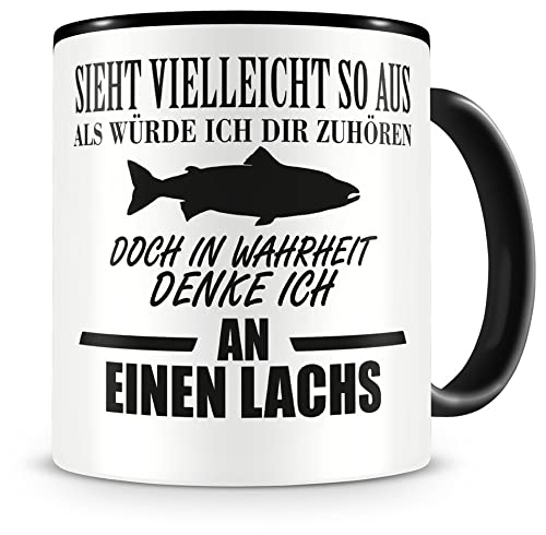 Samunshi® Angel Tasse Fisch - Lachs Tasse - Angler Geschenke für Männer Angel Zubehör Geschenk für Angler Zubehör von Samunshi