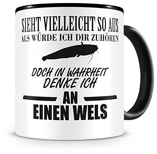 Samunshi® Angel Tasse Fisch - Wels Tasse - Angler Geschenke für Männer Angel Zubehör Geschenk für Angler Zubehör von Samunshi