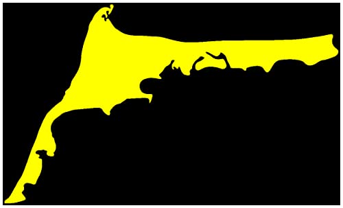 Samunshi® Aufkleber Darß Inselaufkleber in 7 Größen und 25 Farben (15x8,9cm gelb) von Samunshi