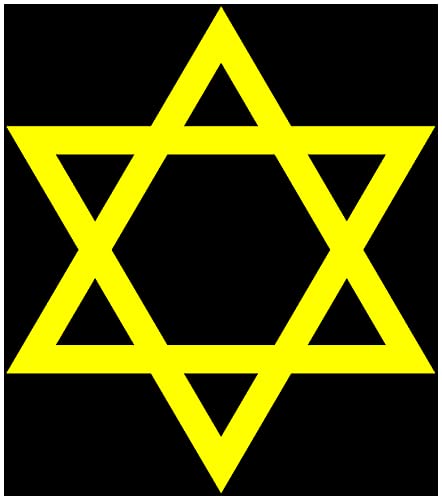 Samunshi® Aufkleber Davidstern Scheibenaufkleber 10 x 9cm gelb von Samunshi