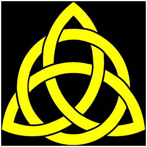 Samunshi® Aufkleber Keltischer Triquetra Knoten Scheibenaufkleber 30 x 30cm gelb von Samunshi