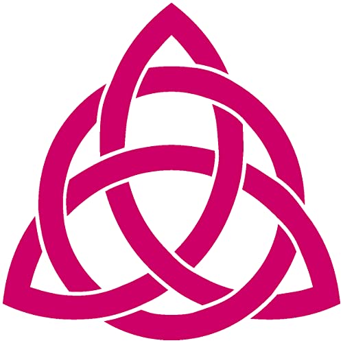 Samunshi® Aufkleber Keltischer Triquetra Knoten Scheibenaufkleber 10 x 10cm pink von Samunshi