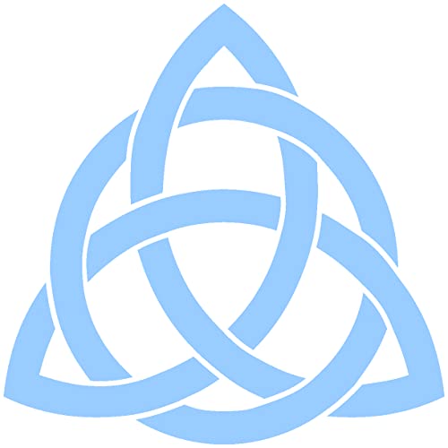 Samunshi® Aufkleber Keltischer Triquetra Knoten Scheibenaufkleber 20 x 20cm hellblau von Samunshi