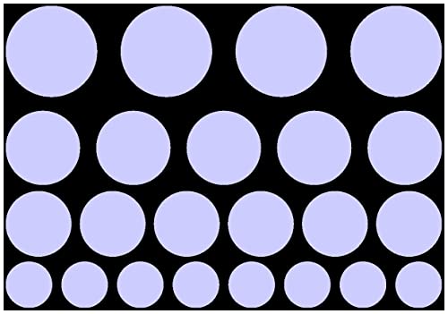 Samunshi® Aufkleber Kreise Creativ-Set 23 Teile Autoaufkleber Punkte in 5 Größen und 25 Farben (65x45cm Flieder) von Samunshi