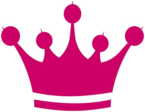 Samunshi® Aufkleber Krone Sticker Crown König in 6 Größen und 25 Farben (10x7,6cm pink) von Samunshi