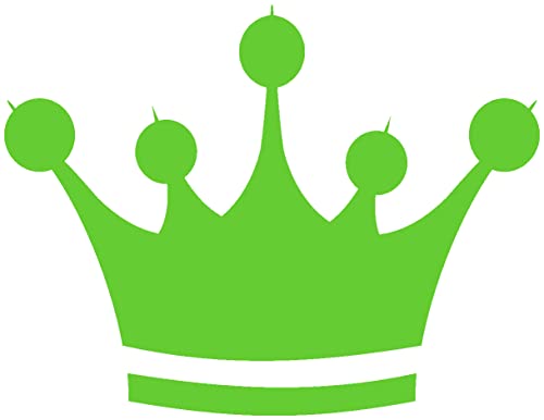 Samunshi® Aufkleber Krone Sticker Crown König in 6 Größen und 25 Farben (20x15,2cm lindgrün) von Samunshi