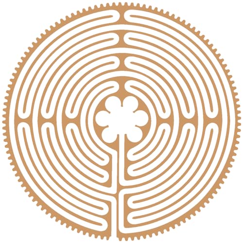 Samunshi® Aufkleber Labyrinth von Chartres Scheibenaufkleber 20 x 20cm hellbraun von Samunshi