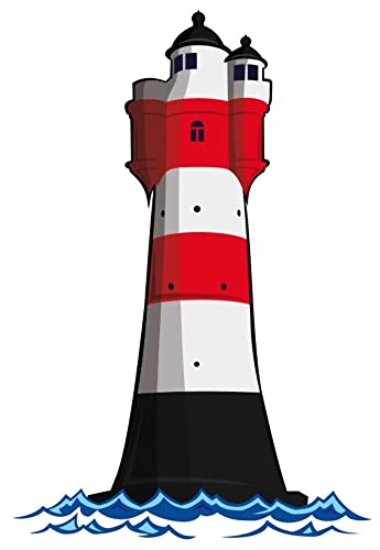 Samunshi® Aufkleber Leuchtturm 'Roter Sand' Deutsche Bucht Leuchtfeuer - 67x100cm von Samunshi