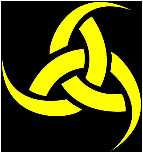 Samunshi® Aufkleber Odins DREI Hörner Vikings Wikinger für Auto Motorrad in 13 Größen und 25 Farben (4x4cm gelb) von Samunshi