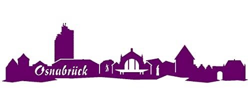 Samunshi® Aufkleber Osnabrück Skyline Autoaufkleber in 8 Größen und 25 Farben (30x7,2cm violett lila) von Samunshi