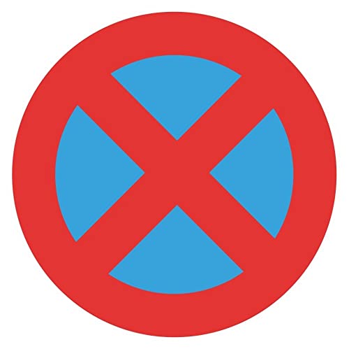 Samunshi® Aufkleber Parkverbot - Schild Sticker Hinweisschild Warnschild Vorsicht Parken Verboten - 40x40cm mehrfarbig von Samunshi
