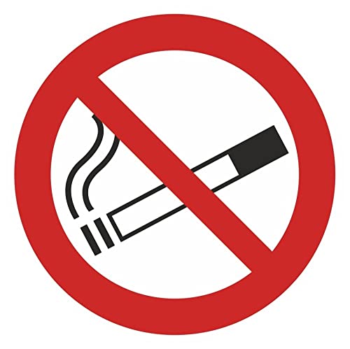 Samunshi® Aufkleber Rauchen verboten - Rauchverbot - Rauchfreie Zone - Nicht Raucher Bereich - Schild Sticker Hinweisschild Warnschild Vorsicht - 30x30cm mehrfarbig von Samunshi