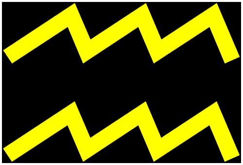 Samunshi® Aufkleber Sternzeichen Wassermann für Auto Motorrad 4 x 2,7cm gelb von Samunshi