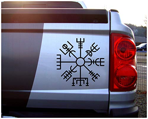 Samunshi® Aufkleber Vegvisir Vikings Wikinger für Auto Motorrad in 13 Größen und 25 Farben (15x15cm grau) von Samunshi