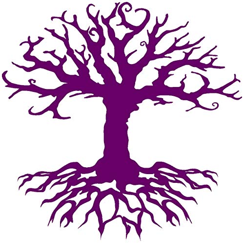 Samunshi® Aufkleber Yggdrasil für Auto Motorrad Weltenbaum Baum des Lebens in 13 Größen und 25 Farben (15x15cm violett lila) von Samunshi