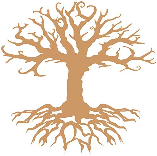 Samunshi® Aufkleber Yggdrasil für Auto Motorrad Weltenbaum Baum des Lebens in 13 Größen und 25 Farben (20x20cm hellbraun) von Samunshi