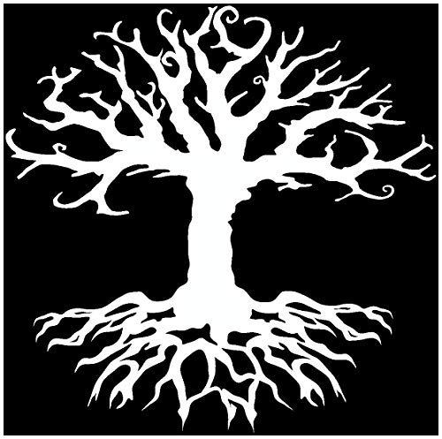 Samunshi® Aufkleber Yggdrasil für Auto Motorrad Weltenbaum Baum des Lebens in 13 Größen und 25 Farben (30x30cm weiß) von Samunshi