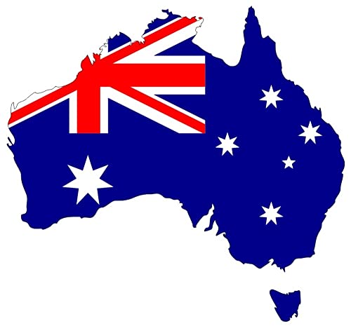 Samunshi® Australien Aufkleber Autoaufkleber in den Nationalfarben - 10x9,3cm von Samunshi