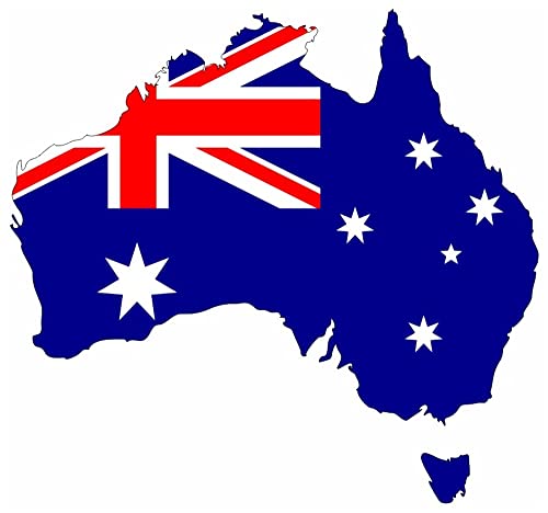 Samunshi® Australien Wandtattoo Nationalfarben Flagge Fahne - 70x65cm von Samunshi