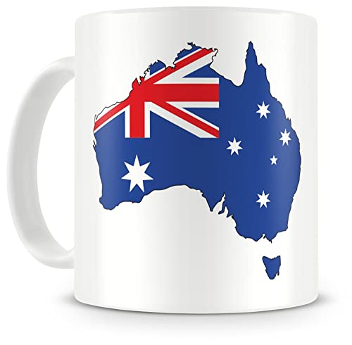 Samunshi® Australien in Nationalfarben Tasse Kaffeetasse Teetasse von Samunshi