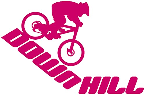 Samunshi® Autoaufkleber Downhill Mountain Bike Aufkleber in 9 Größen und 25 Farben (40x26cm pink) von Samunshi