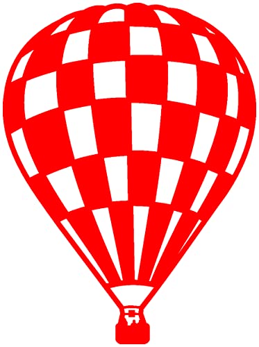 Samunshi® Autoaufkleber Heißluftballon 'Race' Aufkleber 7,4 x 10cm hellrot von Samunshi