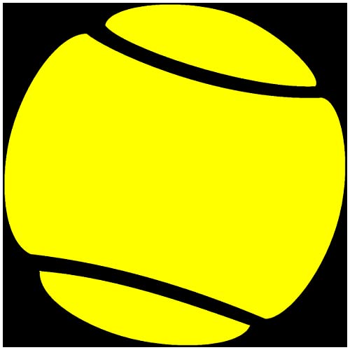 Samunshi® Autoaufkleber Tennisball Aufkleber 30 x 30cm gelb von Samunshi