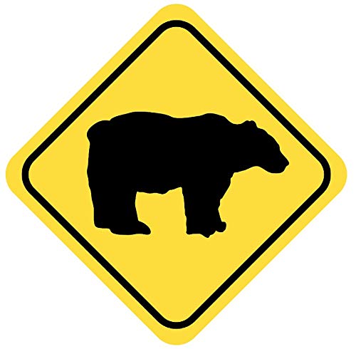 Samunshi® Bär Warnschild Warndreieck Aufkleber Achtung Vorsicht Tier - 25x25cm mehrfarbig von Samunshi