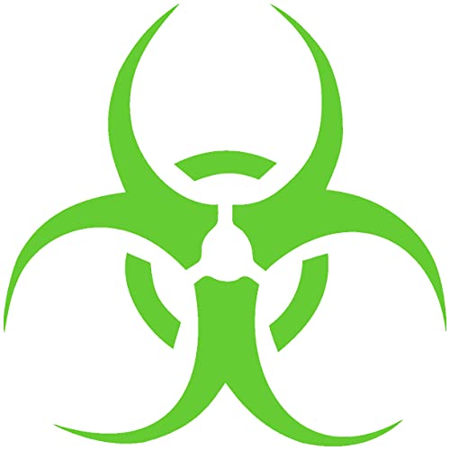 Samunshi® Biohazard Aufkleber Biohazardaufkleber in 10 Größen und 25 Farben (4x4cm lindgrün) von Samunshi