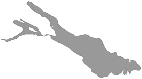 Samunshi® Bodensee Aufkleber 10 x 5,4cm grau von Samunshi