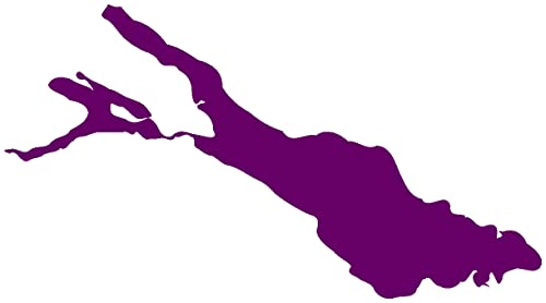 Samunshi® Bodensee Aufkleber 10 x 5,4cm violett von Samunshi
