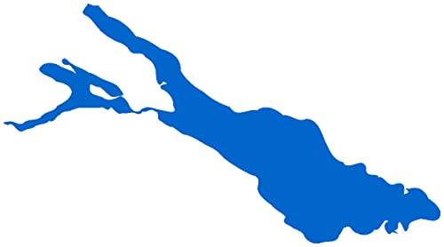 Samunshi® Bodensee Aufkleber 30 x 16,2cm azurblau von Samunshi