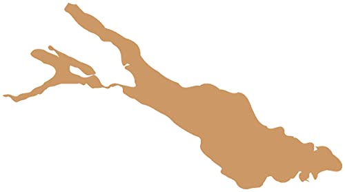 Samunshi® Bodensee Aufkleber 30 x 16,2cm hellbraun von Samunshi