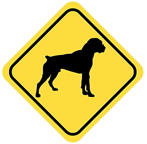 Samunshi® Boxer Warnschild Warndreieck Aufkleber Achtung Vorsicht Hund - 10x10cm mehrfarbig von Samunshi