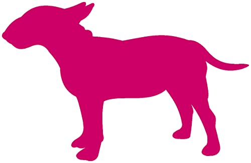 Samunshi® Bullterrier Hunde Aufkleber Autoaufkleber Sticker in 7 Größen und 25 Farben (10x6,4cm pink) von Samunshi