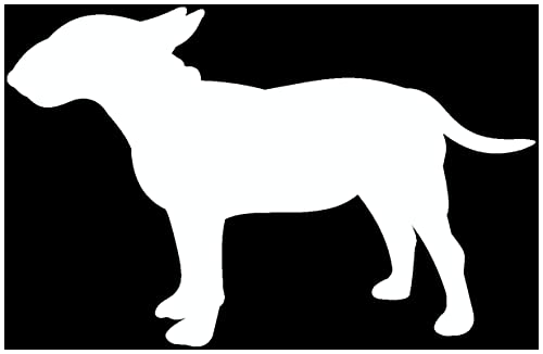 Samunshi® Bullterrier Hunde Aufkleber Autoaufkleber Sticker in 7 Größen und 25 Farben (50x32cm weiß) von Samunshi