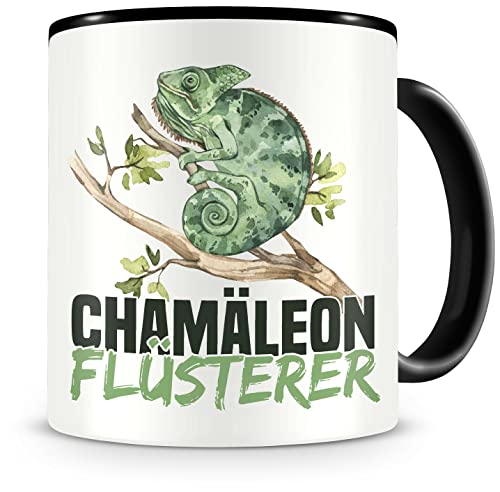 Samunshi® Chamäleon Tasse mit Spruch Chamäleon Flüsterer Geschenk für Chamäleon Fans Kaffeetasse Lustige Tassen zum Geburtstag von Samunshi