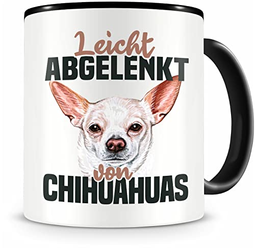 Samunshi® Chihuahua Tasse mit Spruch Leicht abgelenkt von Chihuahua Geschenk für Hunde Fans Kaffeetasse Lustige Tassen zum Geburtstag von Samunshi