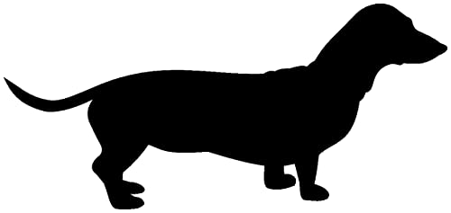Samunshi® Dackel als Wandtattoo in verschiedenen Farben und Größen - Hunde Aufkleber 30 x 13,8cm schwarz von Samunshi