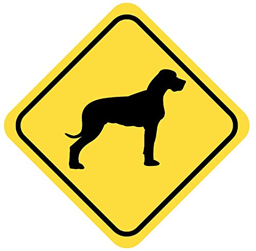 Samunshi® Deutsche Dogge Warnschild Warndreieck Aufkleber Achtung Vorsicht Hund - 8x8cm mehrfarbig von Samunshi