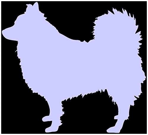 Samunshi® Deutscher Spitz Hunde Aufkleber Autoaufkleber Sticker in 6 Größen und 25 Farben (15x13,5cm Flieder) von Samunshi