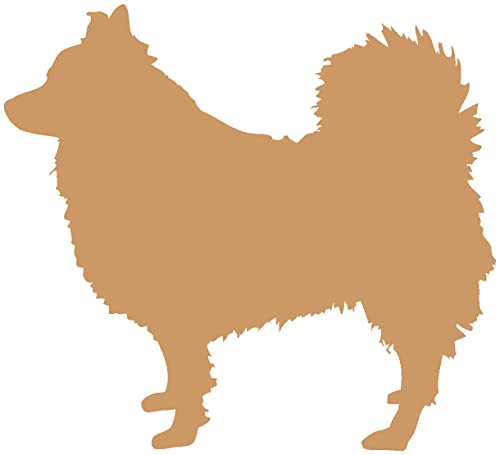 Samunshi® Deutscher Spitz Hunde Aufkleber Autoaufkleber Sticker in 6 Größen und 25 Farben (20x18cm Hellbraun) von Samunshi