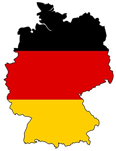 Samunshi® Deutschland Aufkleber Autosticker BRD - 7,5x10cm von Samunshi