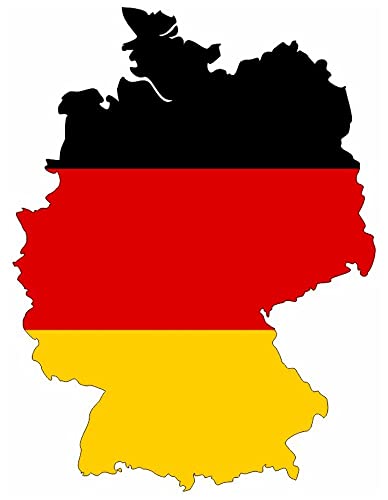 Samunshi® Deutschland Wandtattoo Nationalfarben Flagge Fahne - 59x80cm von Samunshi